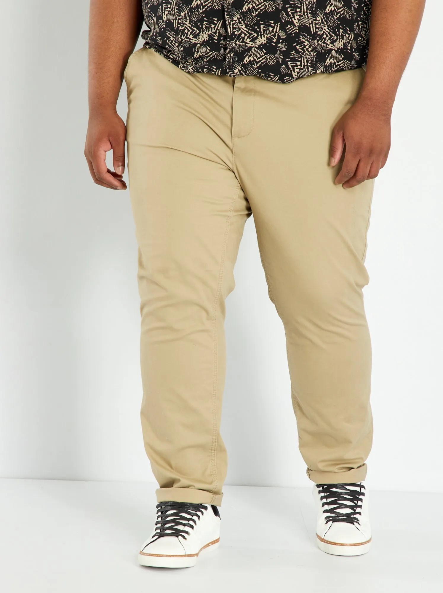 Pantaloni chino slim - L32 - beige melange