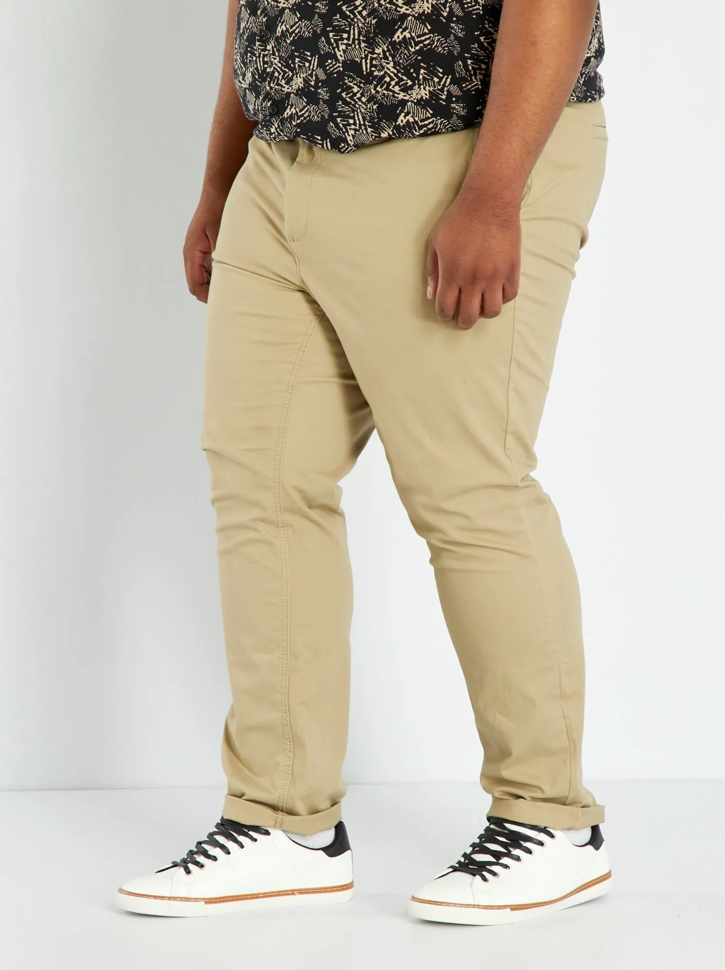 Pantaloni chino slim - L32 - beige melange