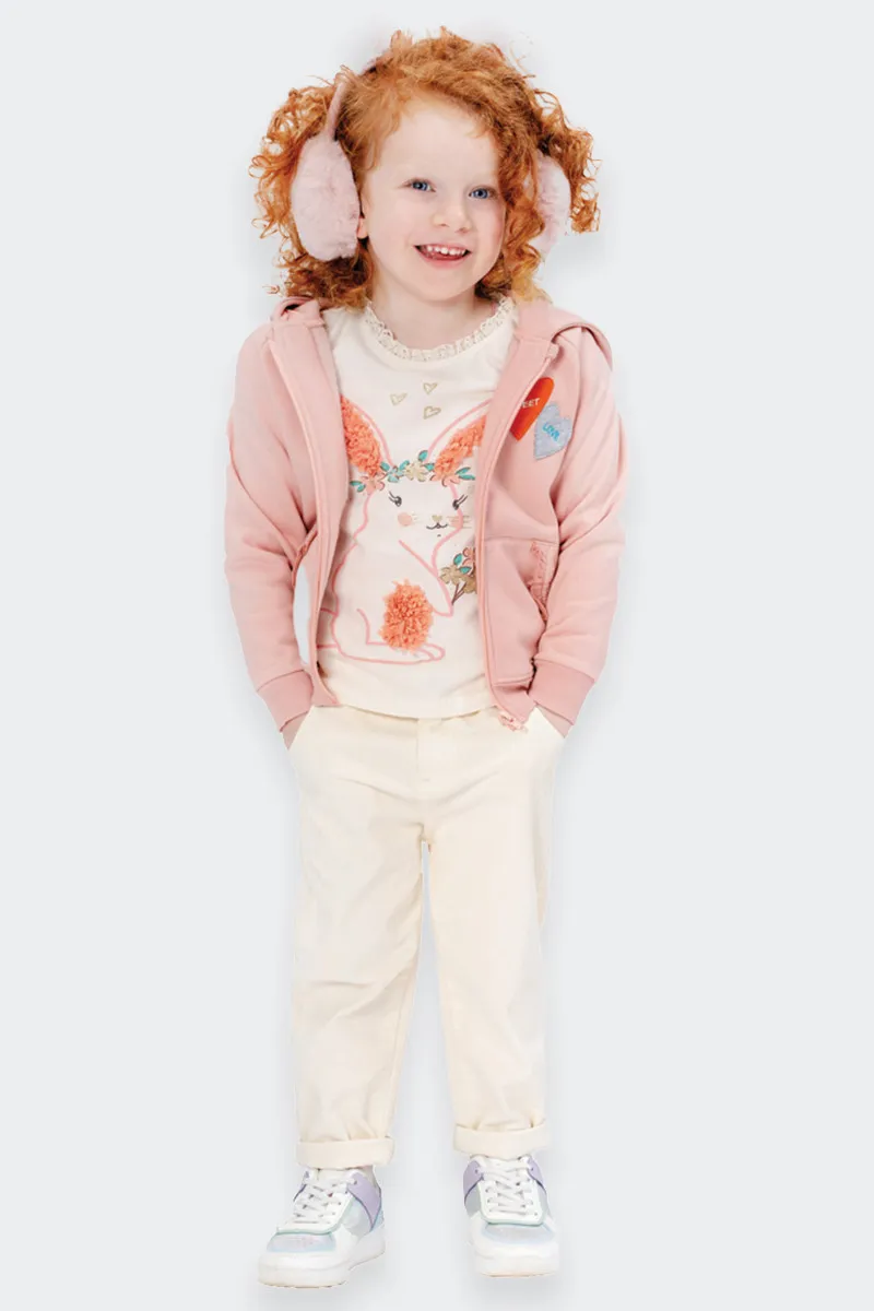 PANTALONI PAPERBAG BEIGE BAMBINA