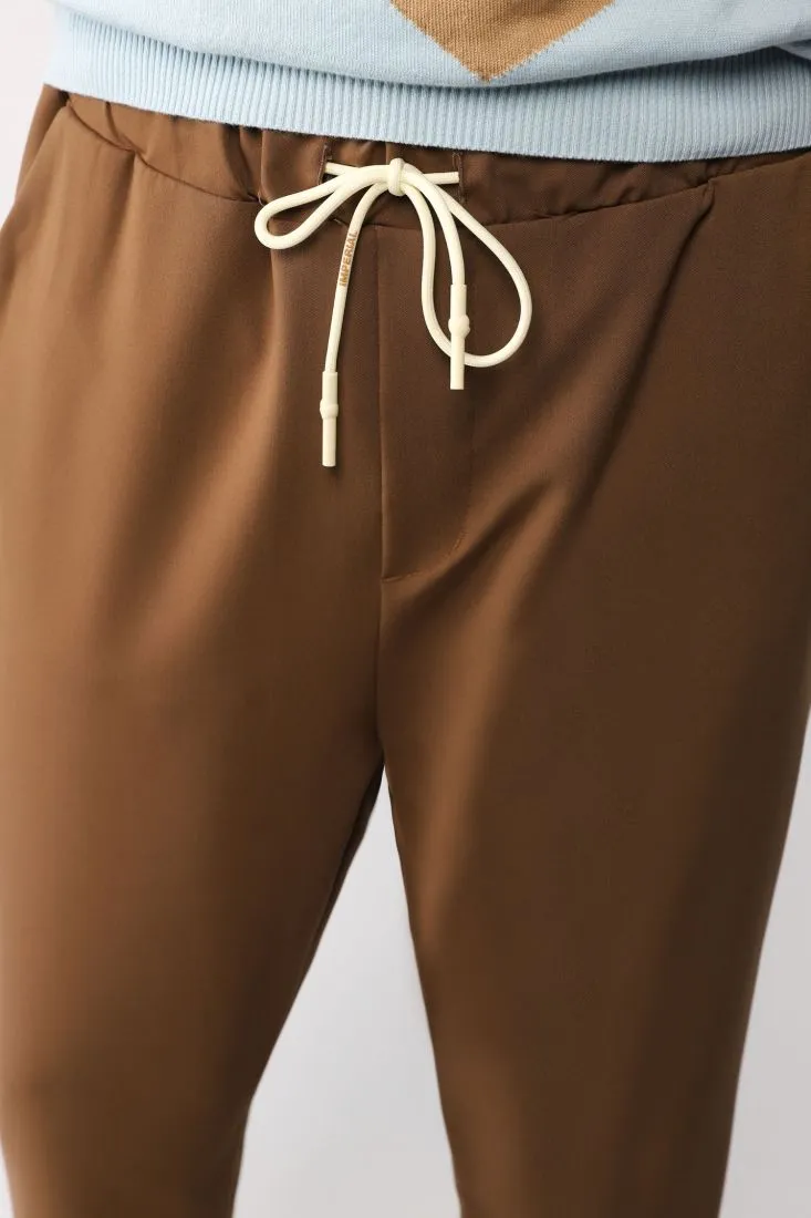 Pantaloni straight monocolour con coulisse