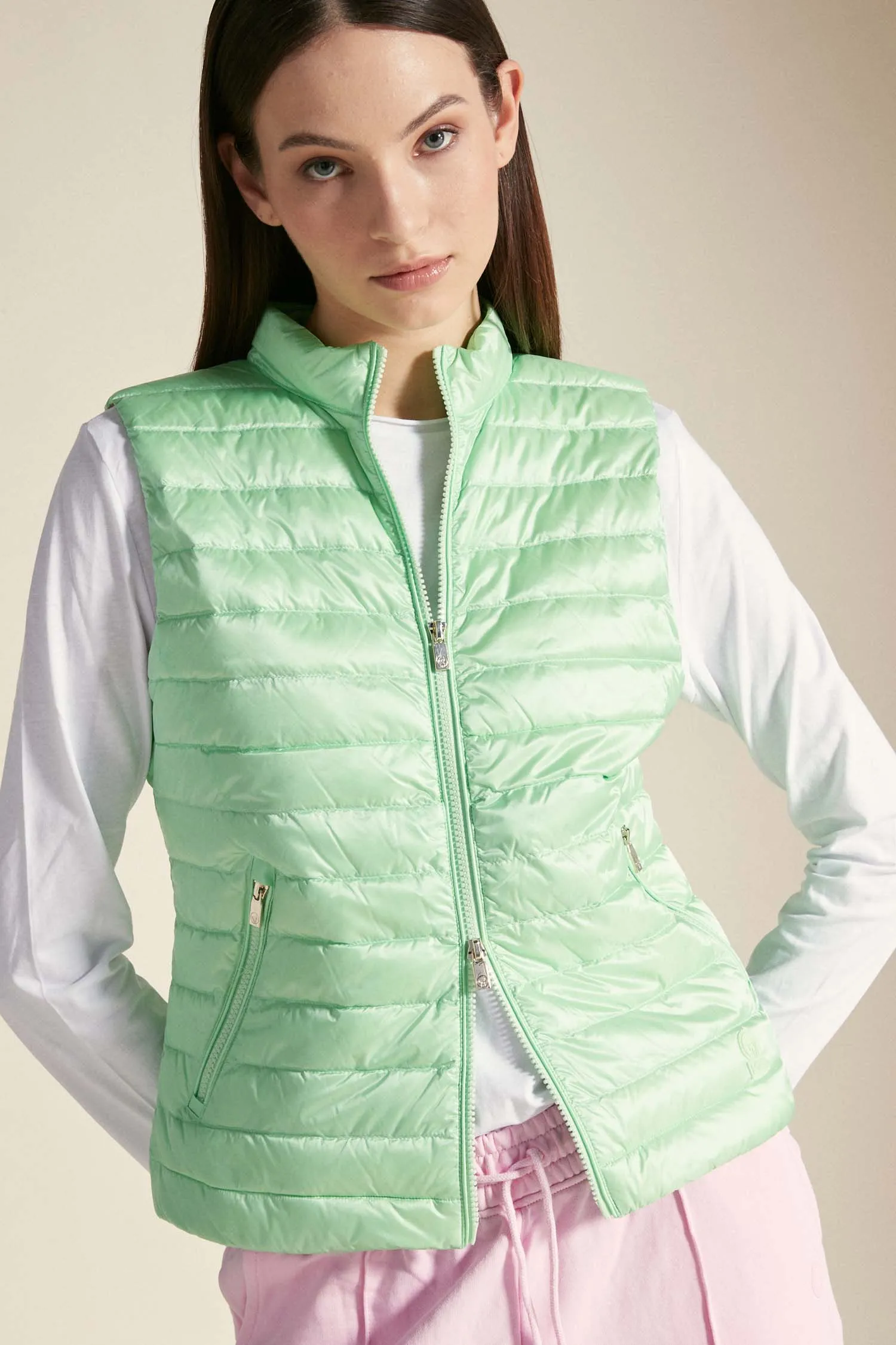 PAPRIKA – Gilet verde pastello