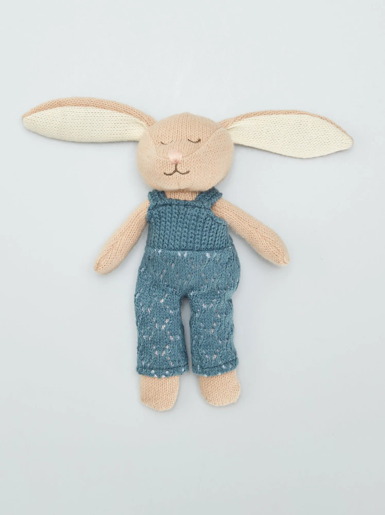 Peluche coniglio in maglia tricot - BLU