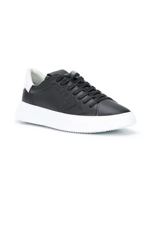 PHILIPPE MODEL Calzature,Sneakers Sneaker bassa Temple nero e bianco 
