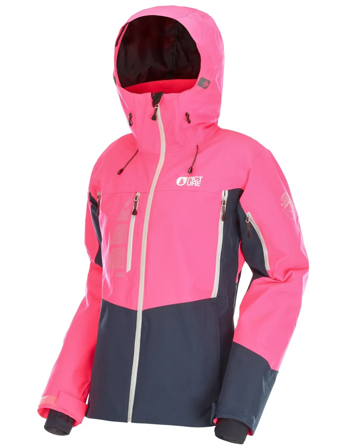Picture Organic giacca da sci organica visto rosa / blu scuro