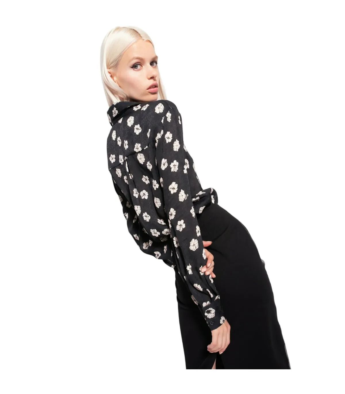 Pinko Donna Camicia Manica lunga  Smorzare Jaquard Stampa
