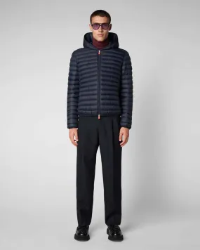 Piumino Donald blu navy con cappuccio imbottito in Plumtech® 100 grammi