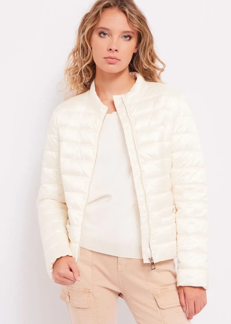 Piumino donna in nylon con catena