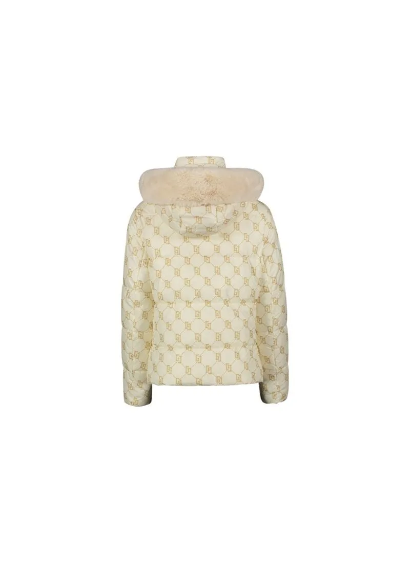 Piumino donna in nylon stampato