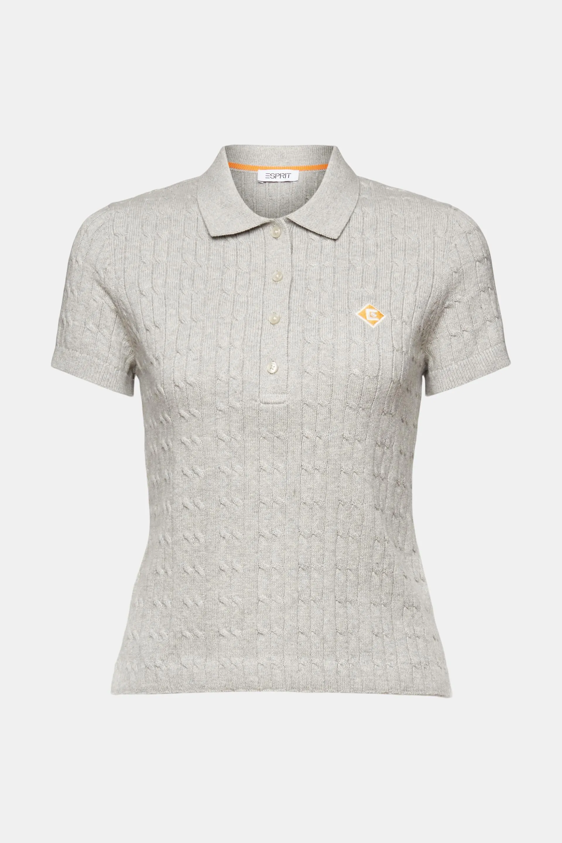 Polo a maglia a treccia