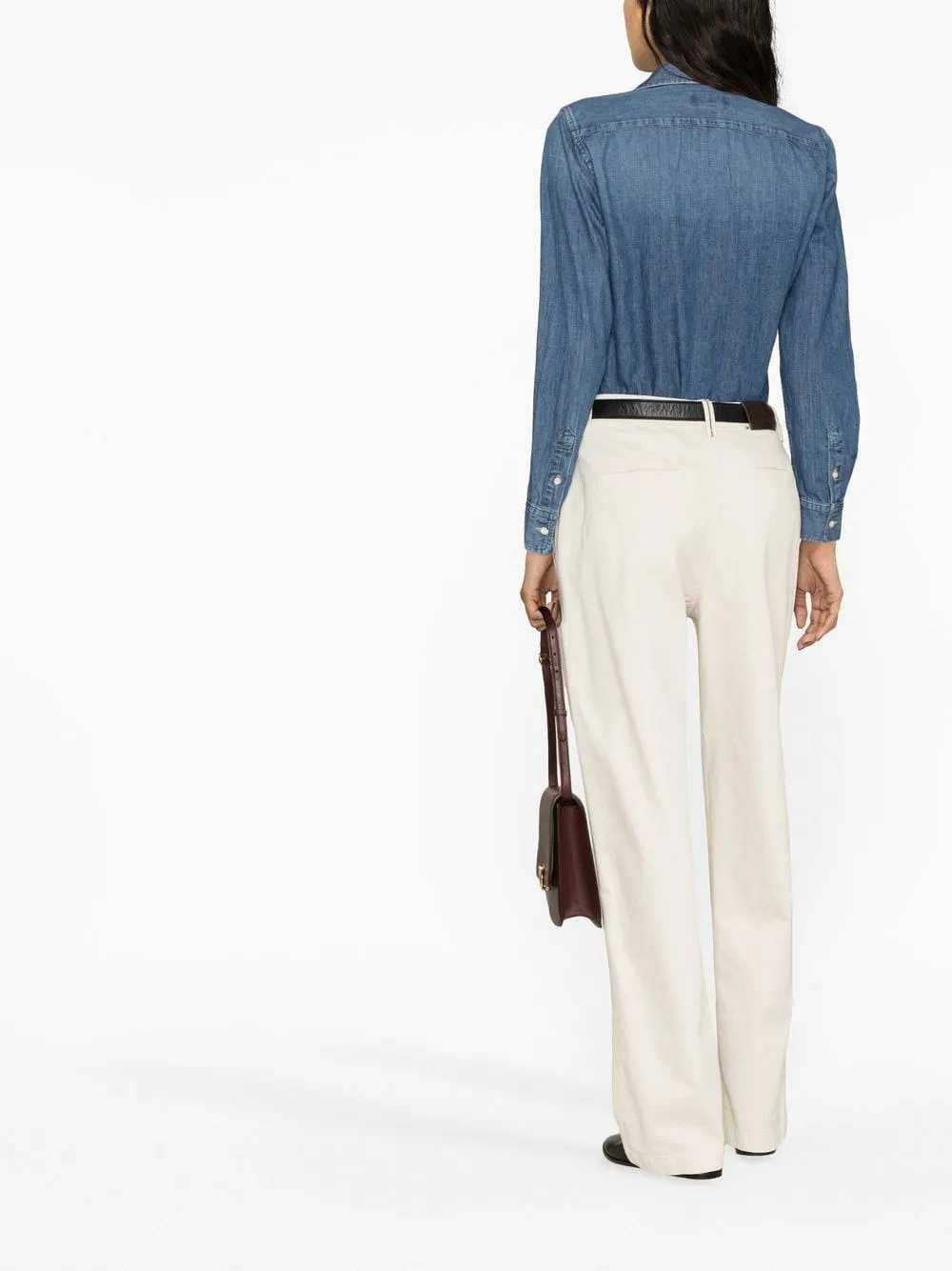 Polo Ralph Lauren-Camicia denim con ricamo