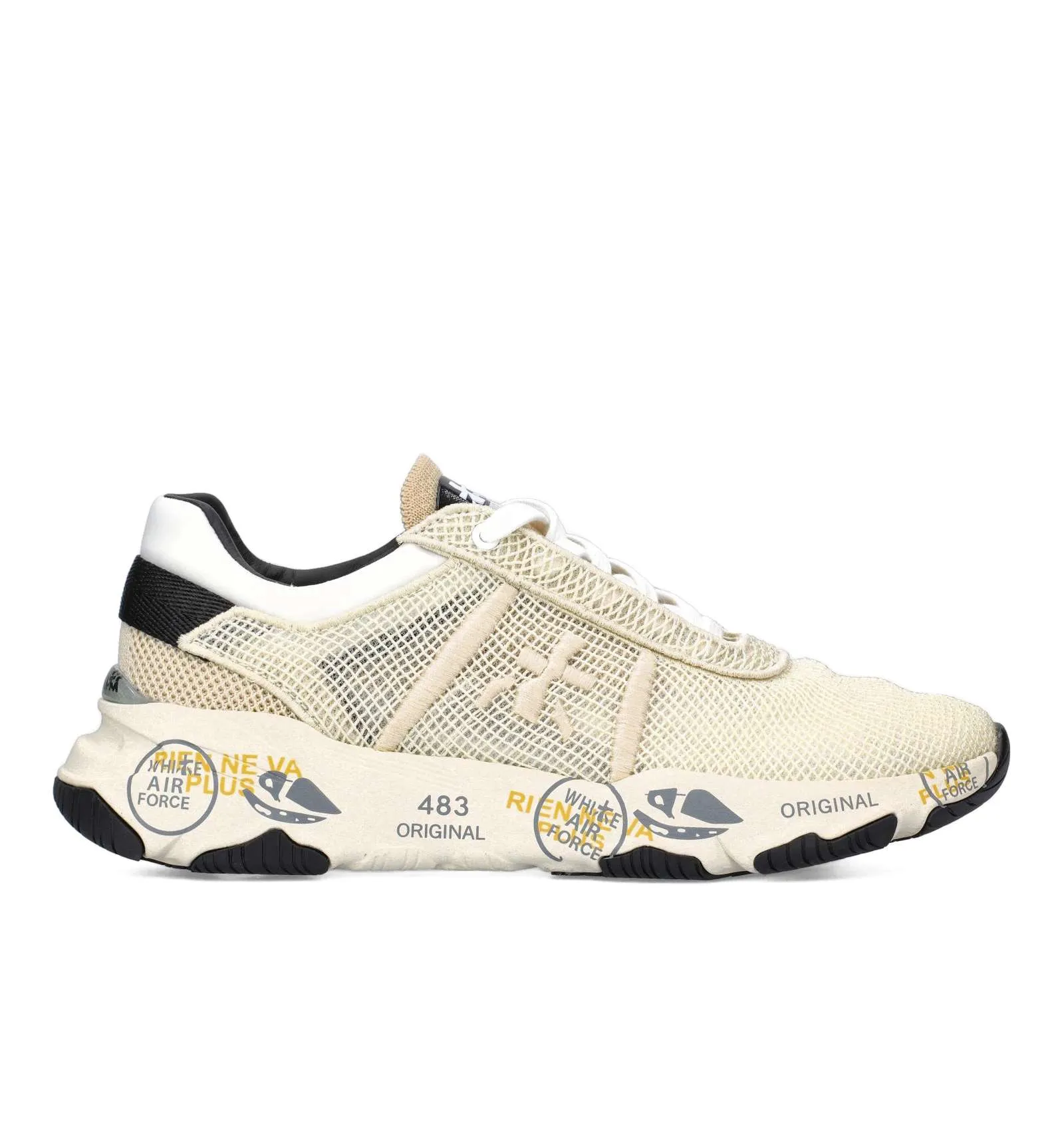 PREMIATA donna BUFF 5844 scarpa sneakers in tessuto a rete beige