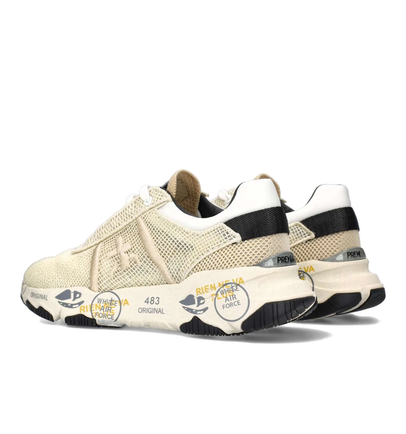 PREMIATA donna BUFF 5844 scarpa sneakers in tessuto a rete beige