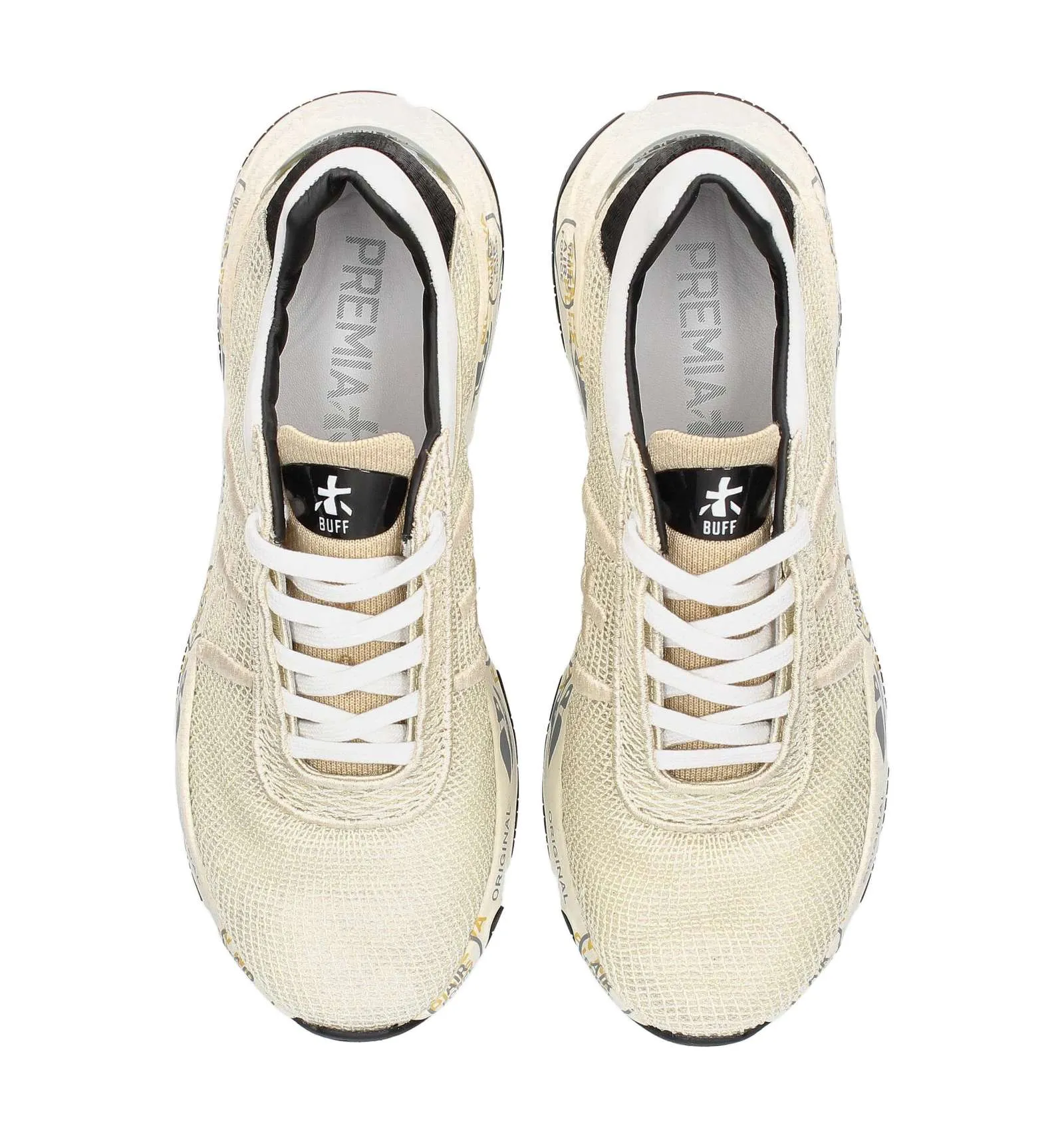 PREMIATA donna BUFF 5844 scarpa sneakers in tessuto a rete beige