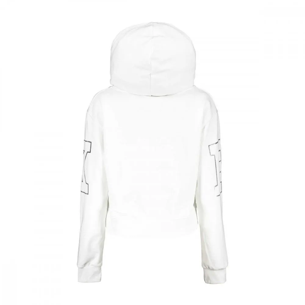 PYREX FELPA CROP CON CAPPUCCIO LOGO METAL DONNA