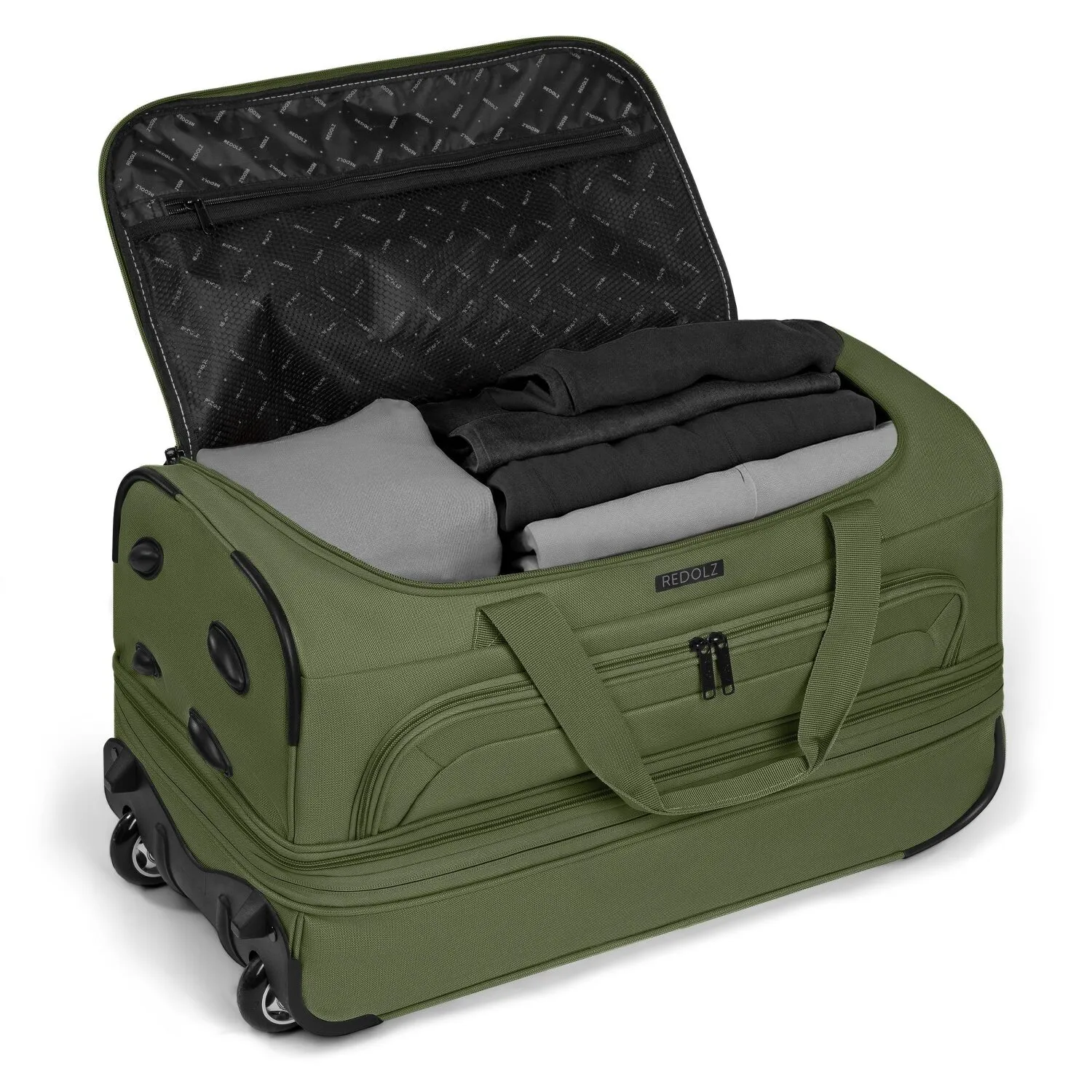 Redolz Duffle Essentials Borsa da viaggio a 2 ruote 55 cm M con patta di espansione