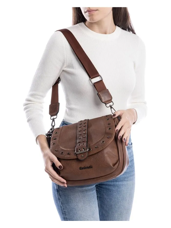 Refresh  BORSA A TRACOLLA 183246 CUOIO
