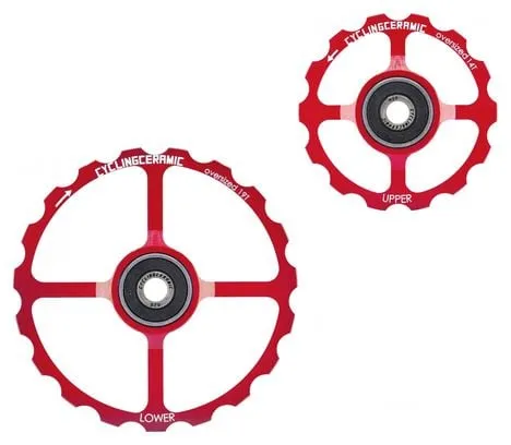 Ruote Puleggia Oversize in Ceramica Cycling 14/19T Rosse