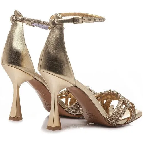 SANDALI RAME MULTI TRECCIA STRASS
