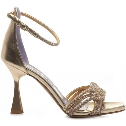 SANDALI RAME MULTI TRECCIA STRASS