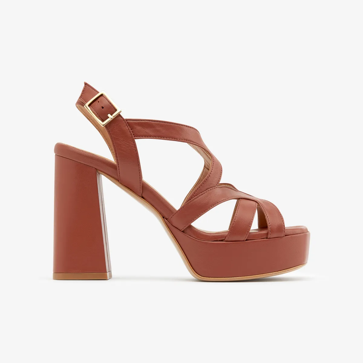 Sandalo con Plateau Mattone