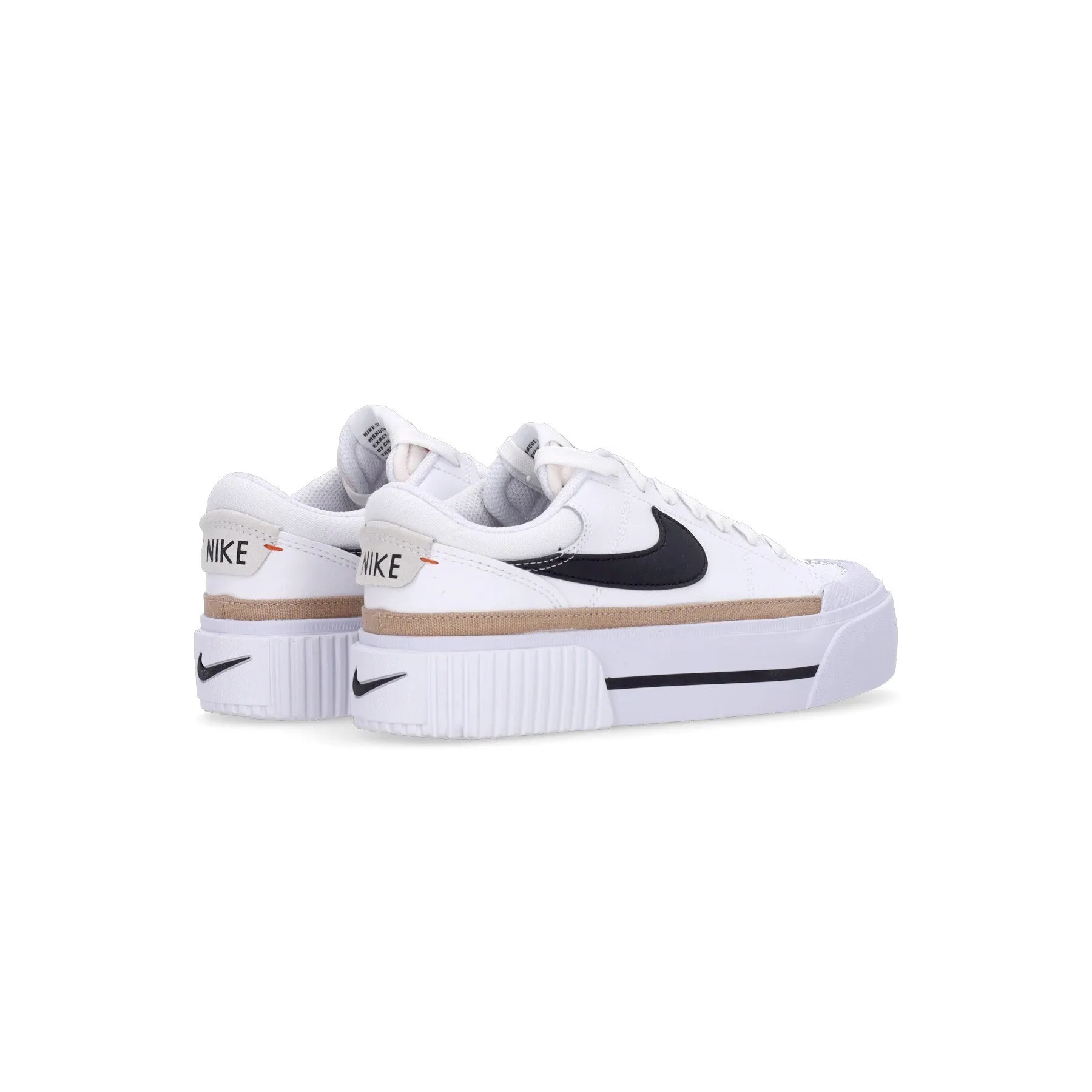 Scarpa Bassa Donna Wmns Court Legacy Lift White/black/hemp/team Orange