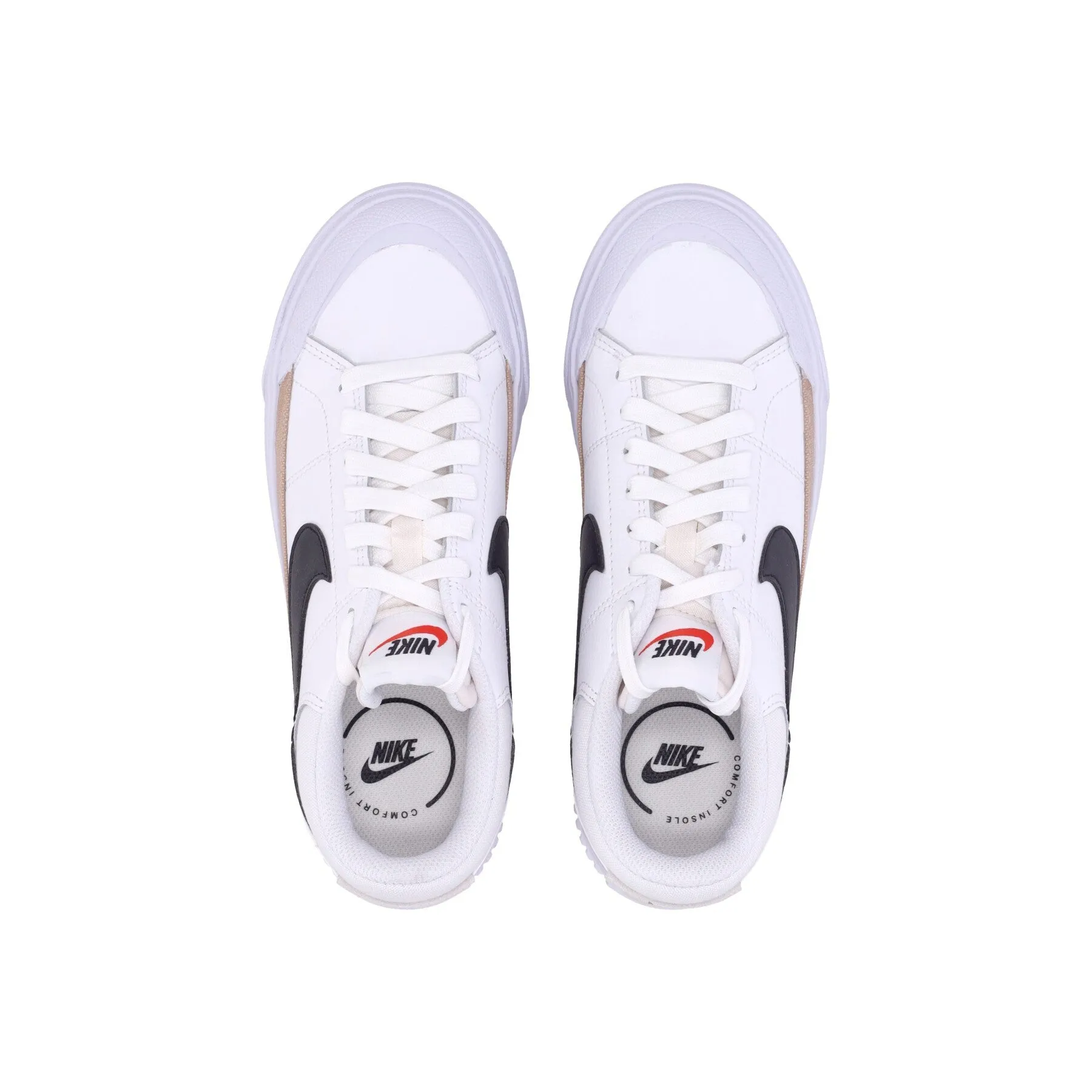 Scarpa Bassa Donna Wmns Court Legacy Lift White/black/hemp/team Orange