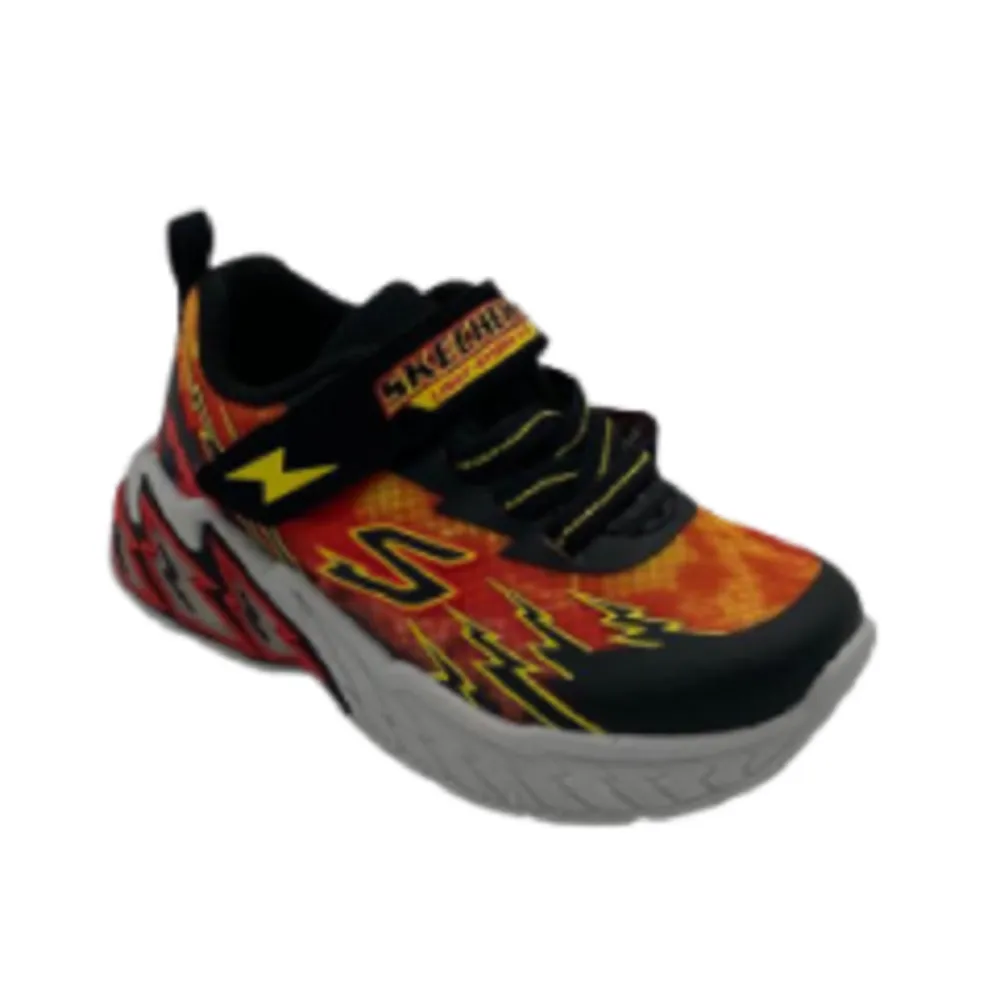 Scarpe da Bambino SKECHERS  art. 400150NBKRD  colore nero rosso sneakers luci