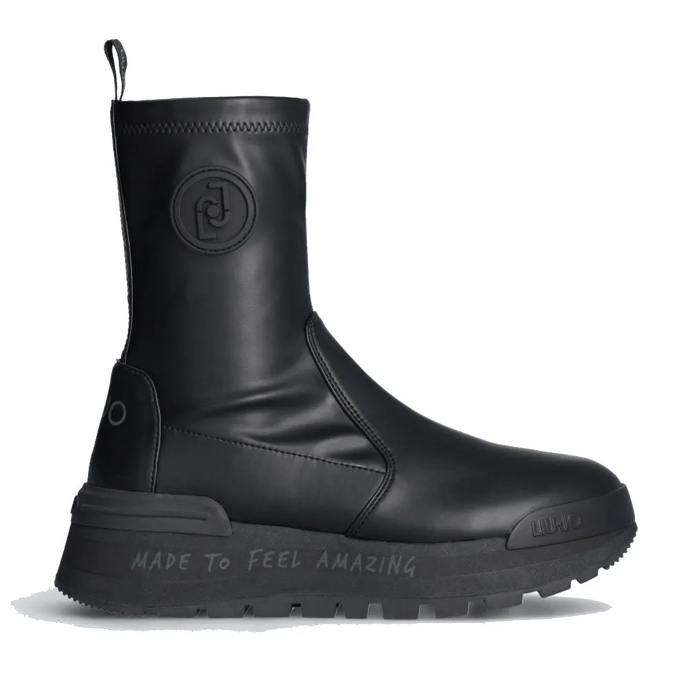 Scarpe Donna LIU JO Amazing 22 Stivaletti in Tessuto Stretch Nero