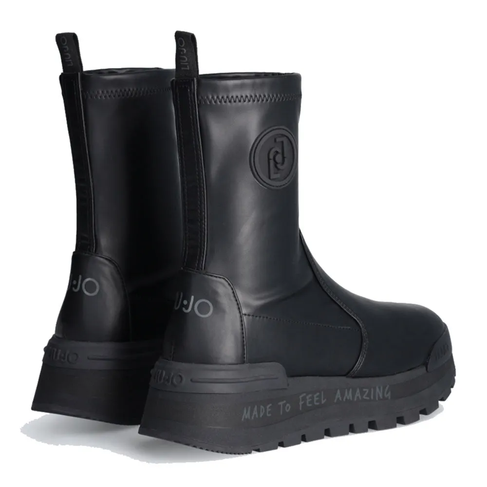 Scarpe Donna LIU JO Amazing 22 Stivaletti in Tessuto Stretch Nero