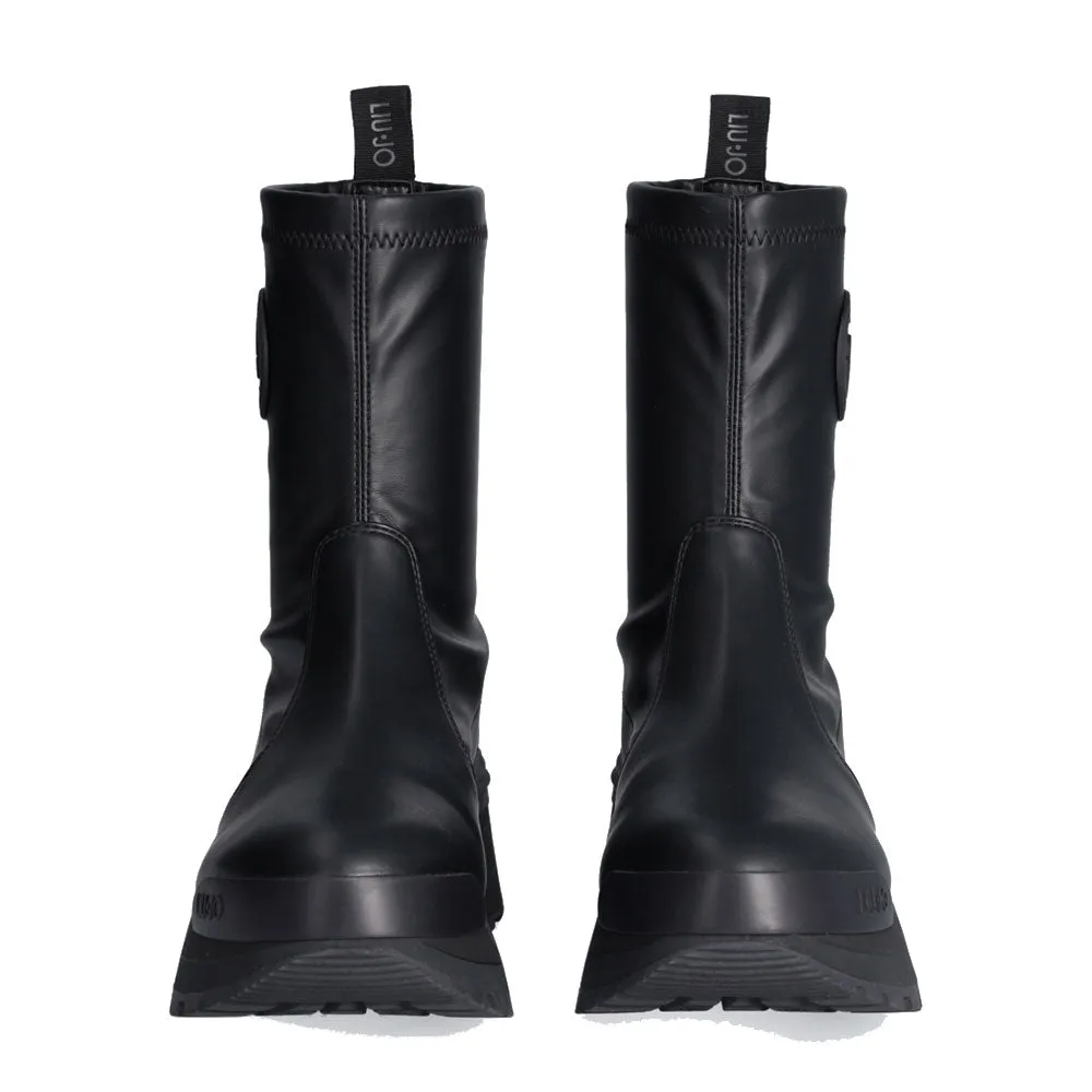 Scarpe Donna LIU JO Amazing 22 Stivaletti in Tessuto Stretch Nero