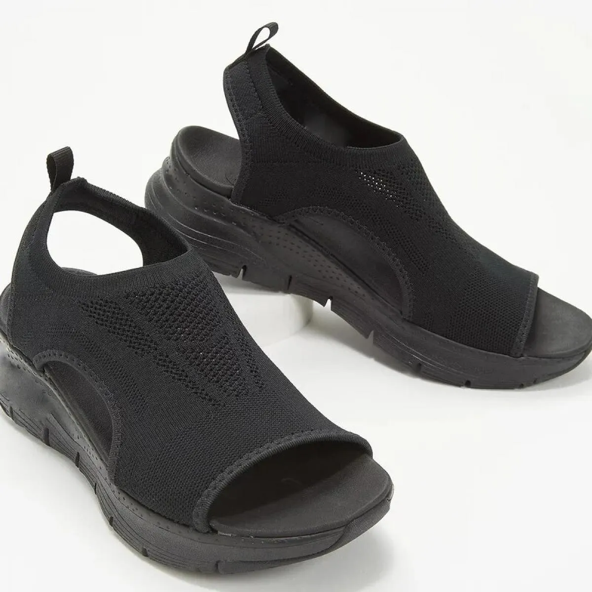 Scarpe estive da donna 2023 Sandali con plateau a forma di pesce in rete Sandali con zeppa open toe da donna Scarpe casual legge