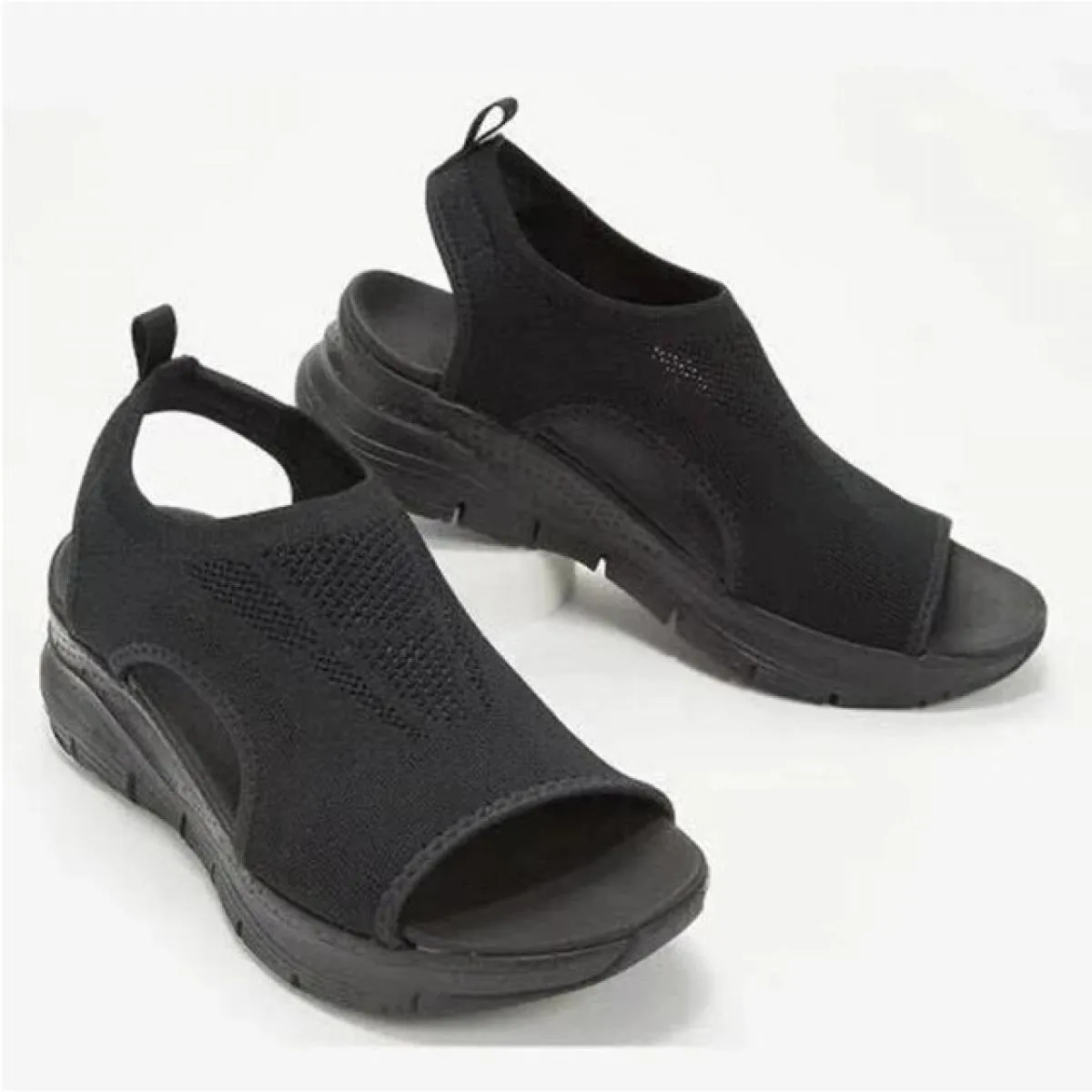 Scarpe estive da donna 2023 Sandali con plateau a forma di pesce in rete Sandali con zeppa open toe da donna Scarpe casual legge
