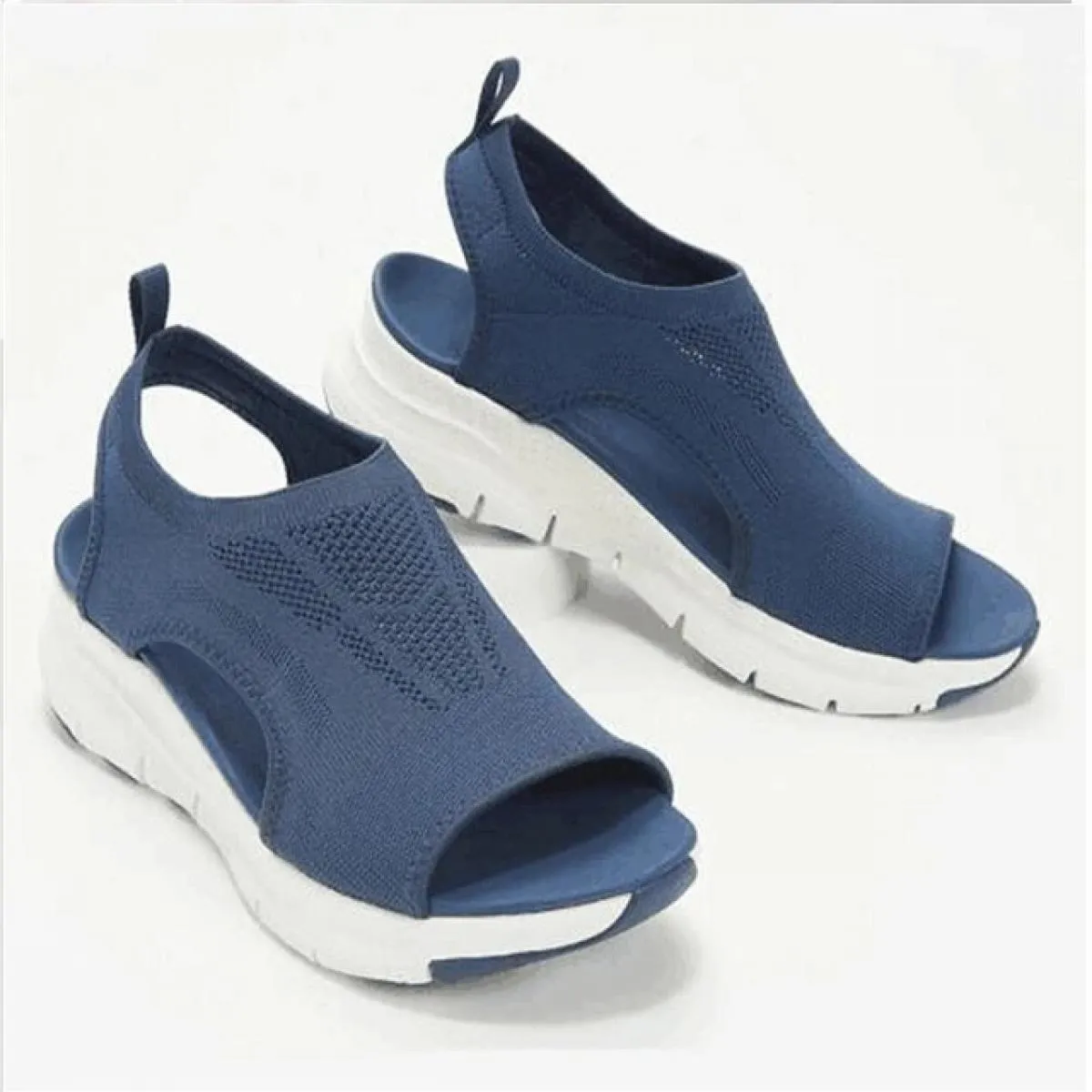 Scarpe estive da donna 2023 Sandali con plateau a forma di pesce in rete Sandali con zeppa open toe da donna Scarpe casual legge