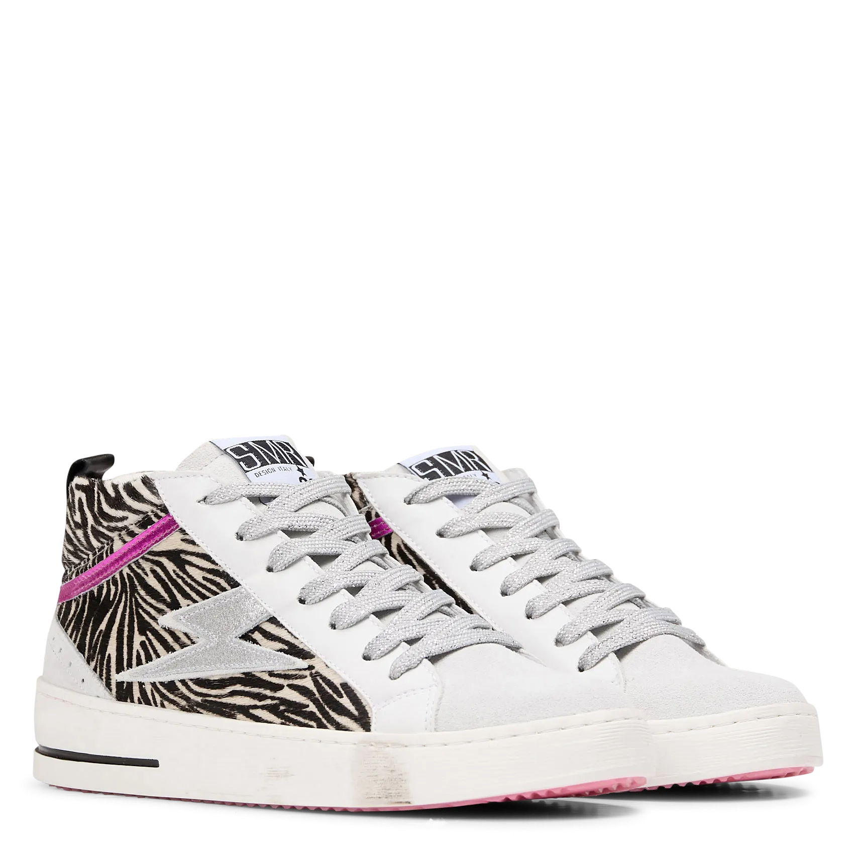  SEMERDJIAN - SMR   GIBRA - Sneakers a metà alte con motivi | Bianco