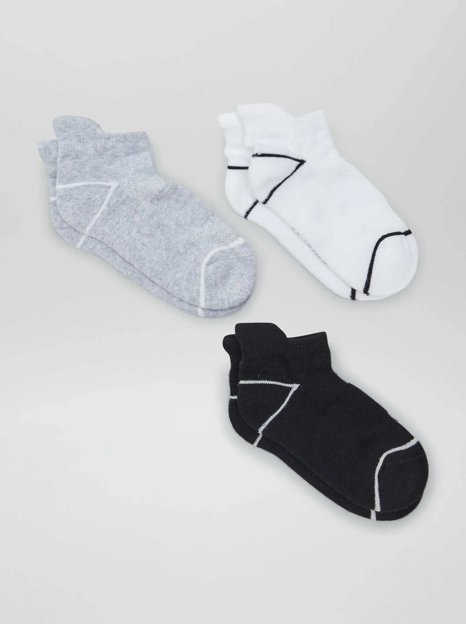Set di 3 fantasmini sportivi - NERO