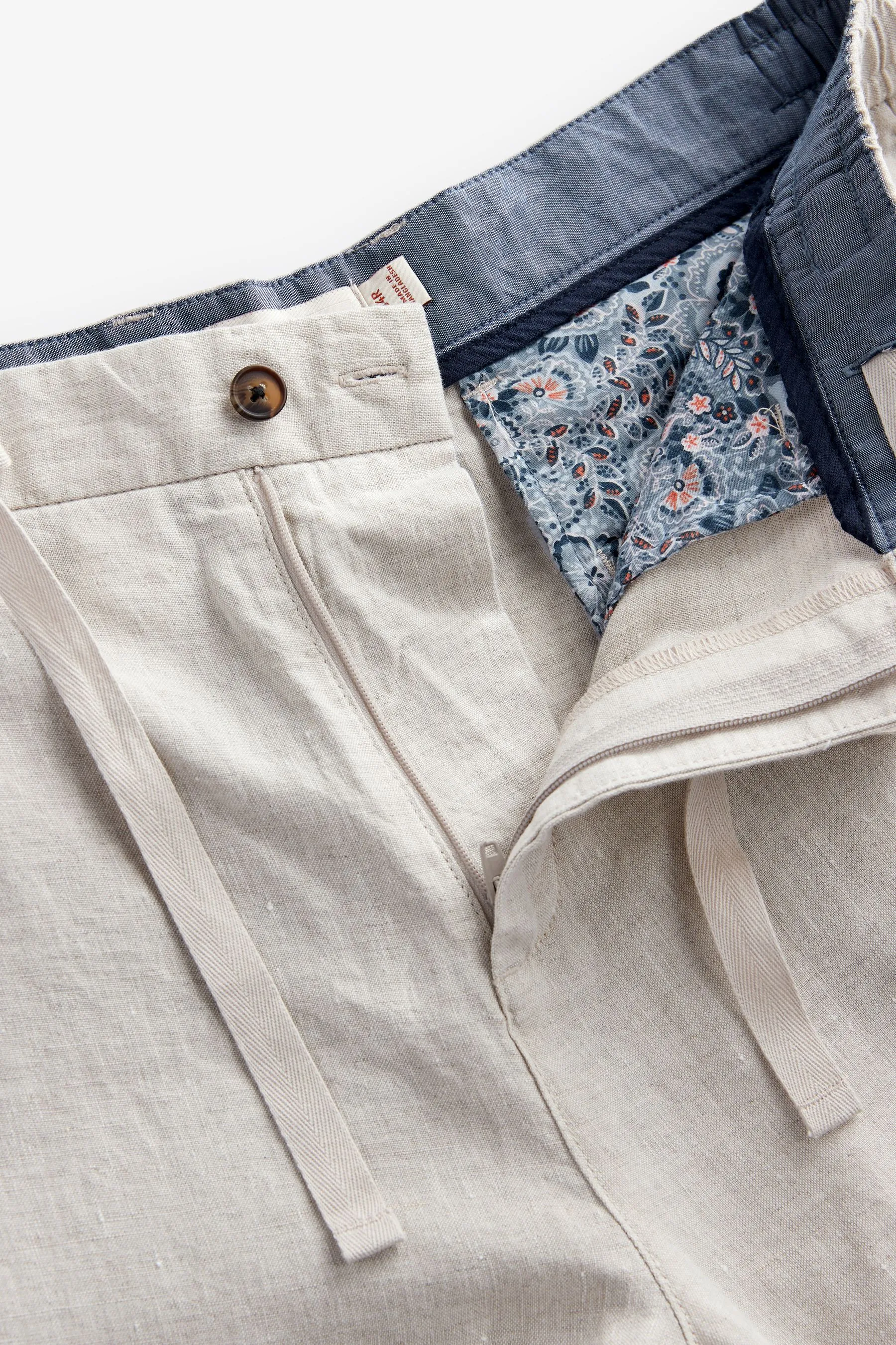 Signature - Italian Delave - Pantaloni in lino Leomaster con coulisse