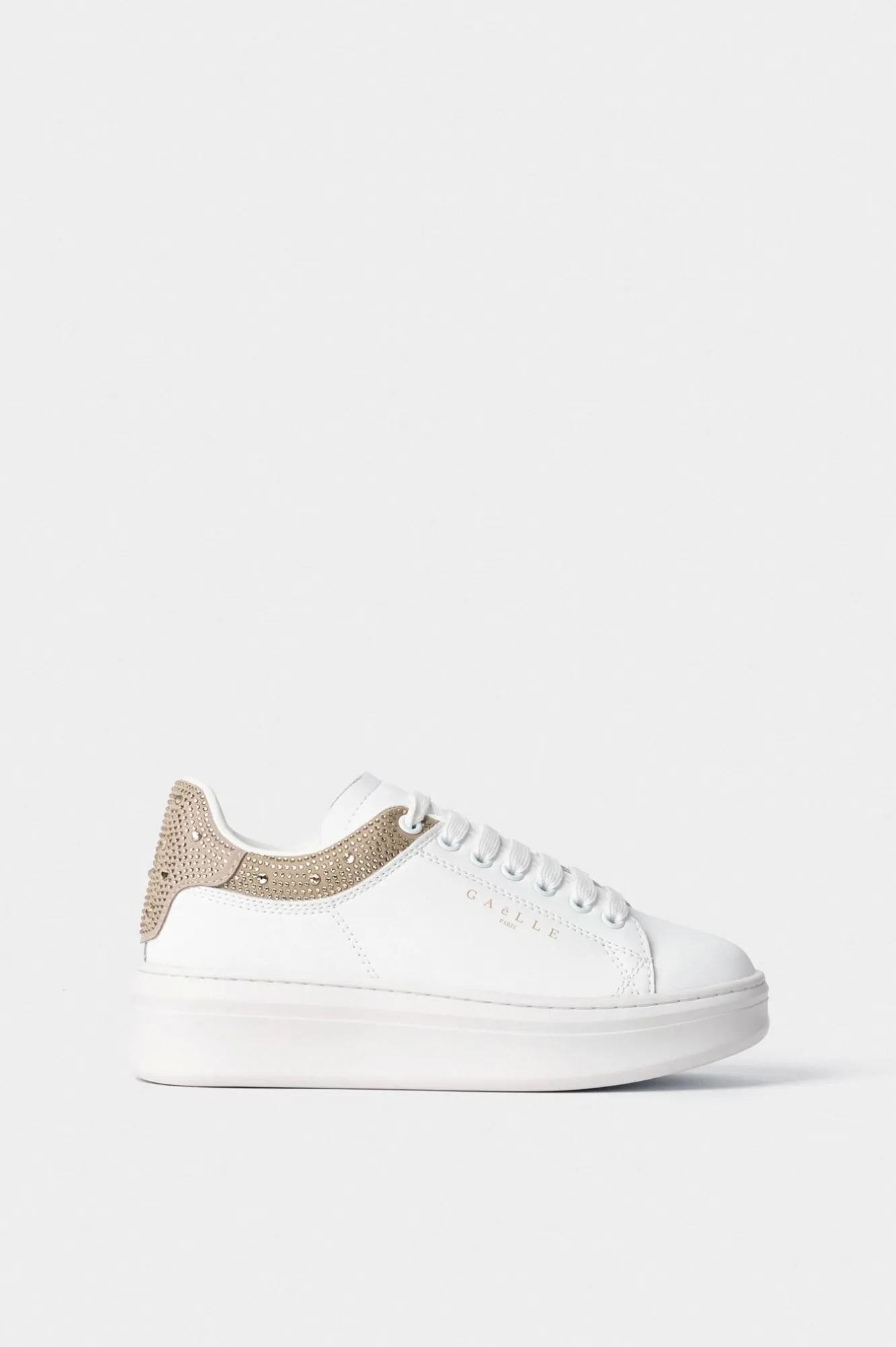 Sneakers Addict In Action Leather Oro - Gaëlle Paris