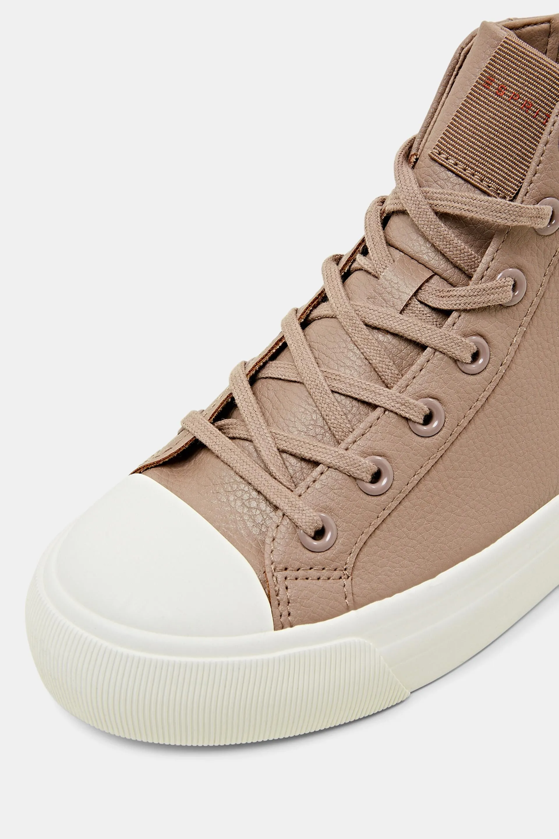 Sneakers con plateau in similpelle