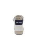 Sneakers Crime London HIGH TOP ESSENTIAL in pelle bianco e blu