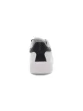 Sneakers Crime London LOW TOP LEVEL UP in pelle bianco e nero