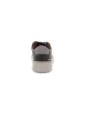 Sneakers Crime London WEIGHTLESS LOW TOP in pelle marrone e grigio