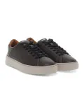 Sneakers Crime London WEIGHTLESS LOW TOP in pelle marrone e grigio