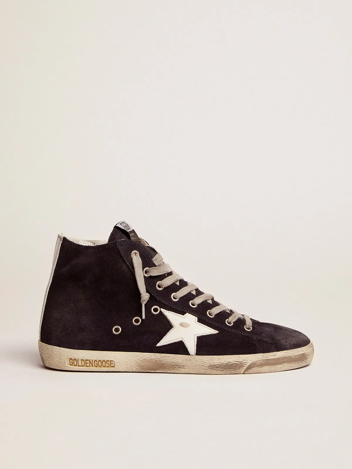 Sneakers Francy in pelle con stella e talloncino in pelle