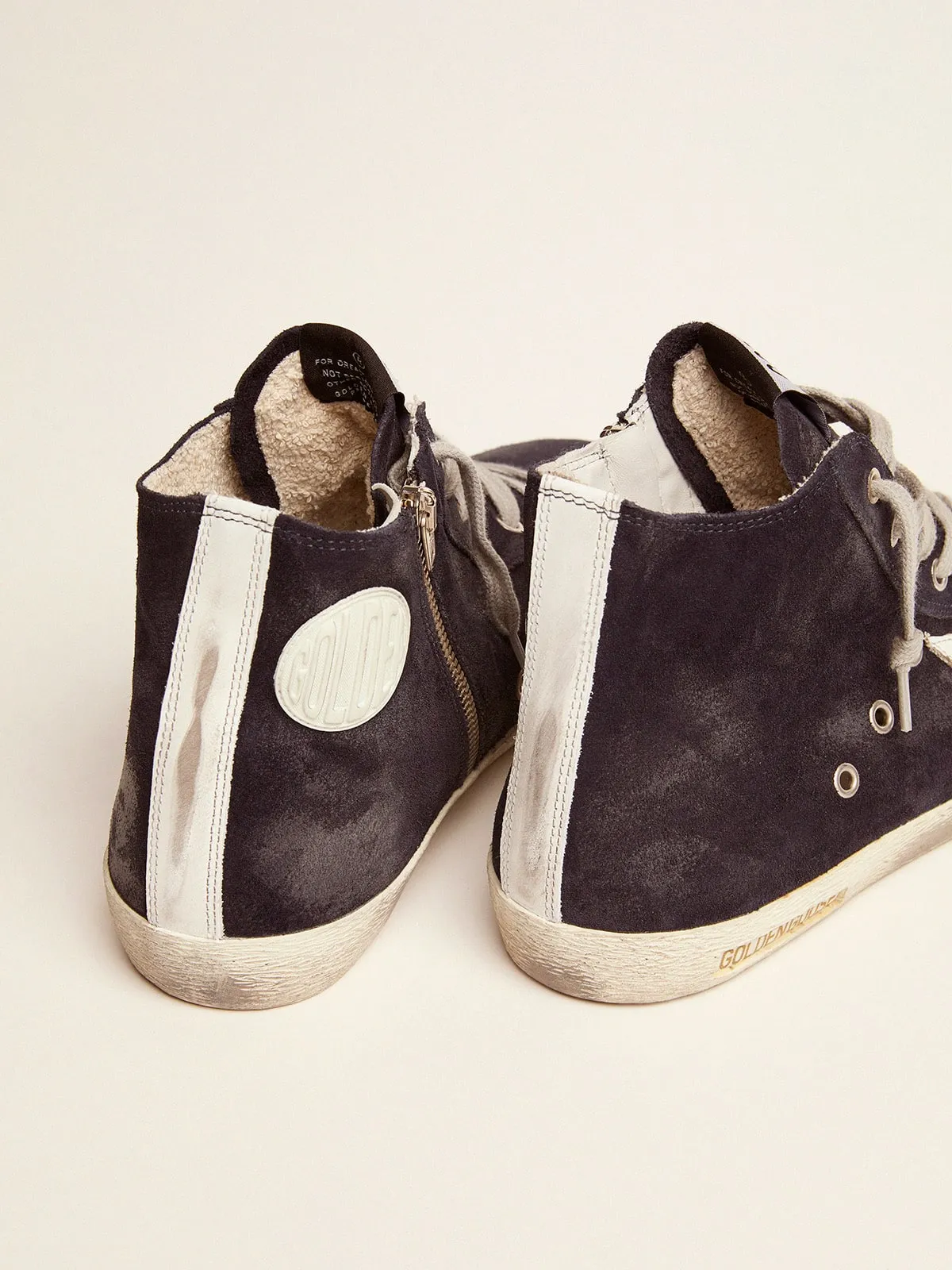 Sneakers Francy in pelle con stella e talloncino in pelle