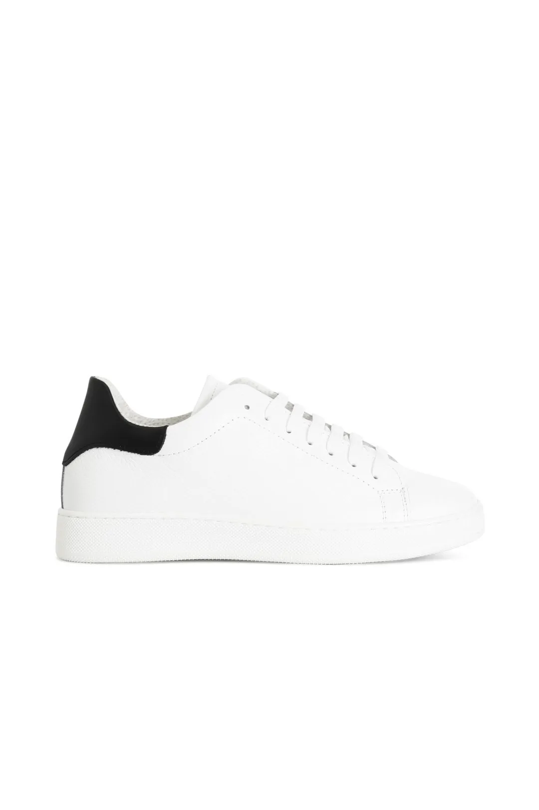 sneakers uomo in pelle bianco/nero