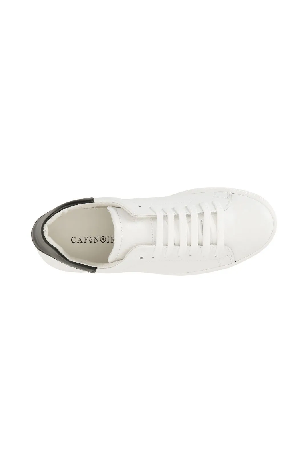 sneakers uomo in pelle bianco/nero