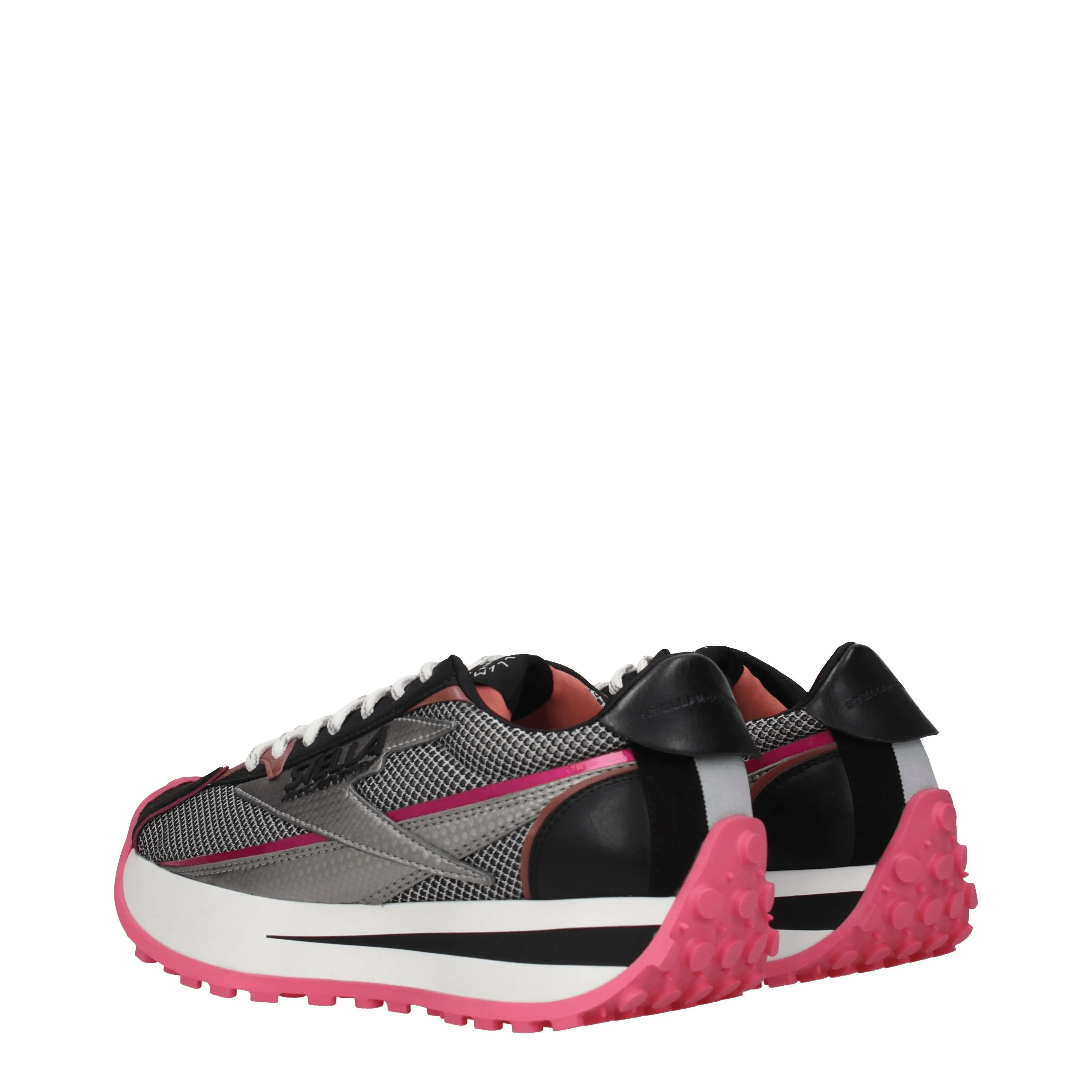 Stella McCartney Sneakers Reclypse Donna Eco Pelle Nero/Rosa Fluo