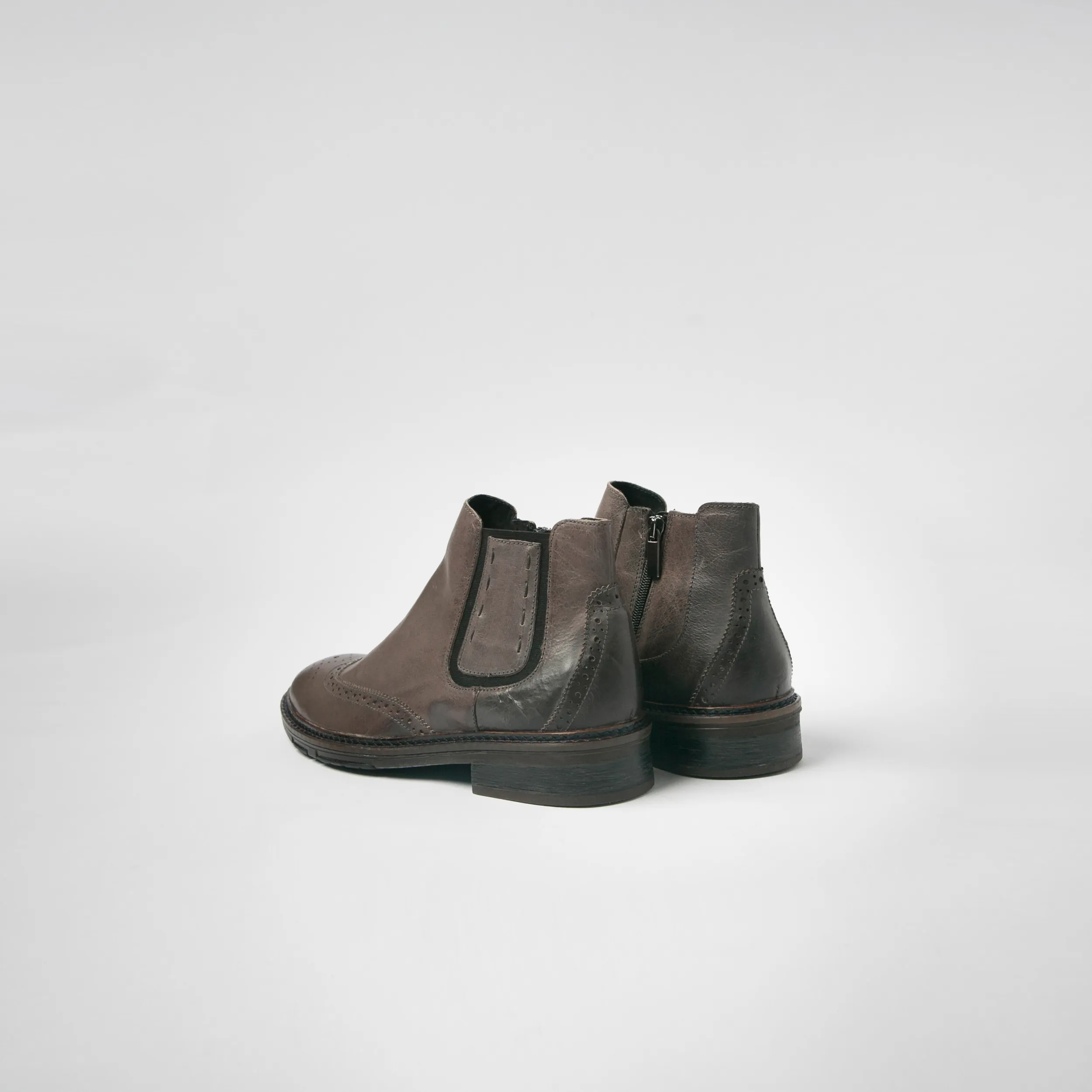 Stivaletti Beatles in Pelle Ardesia