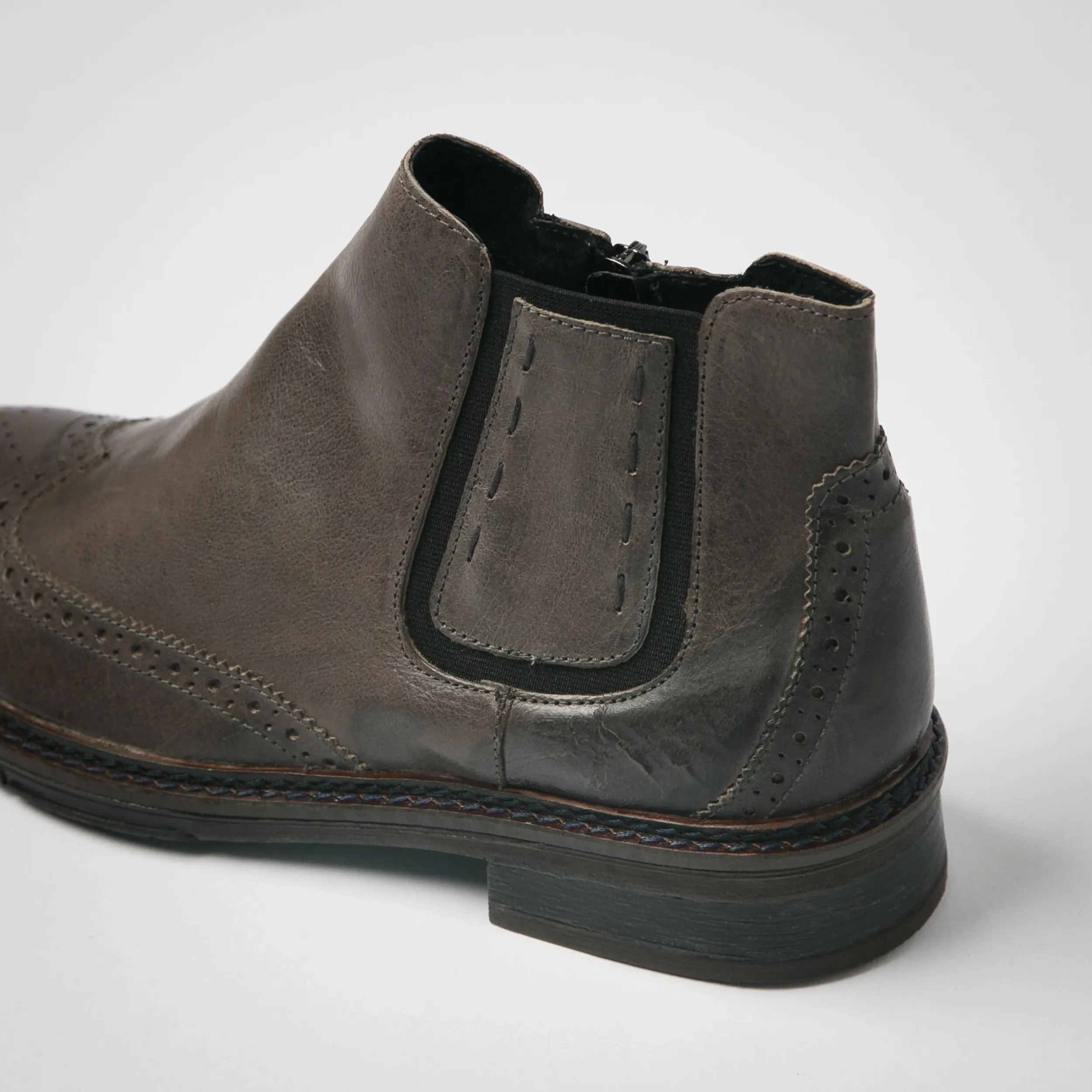 Stivaletti Beatles in Pelle Ardesia