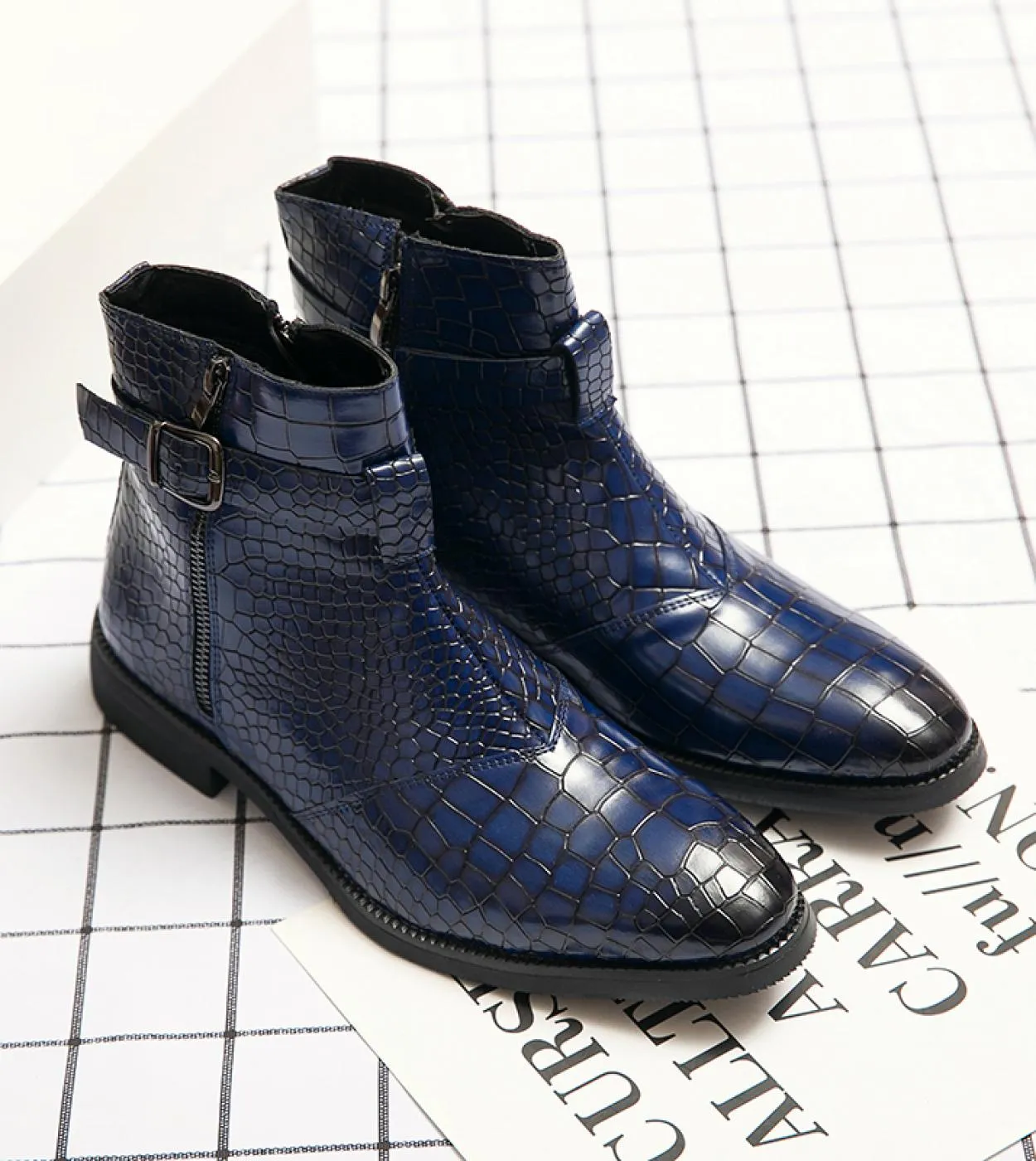 Stivaletti Chelsea da uomo Stivaletti Grace Stivaletti in pelle alla moda a punta Cerniera laterale Classico retrò Stile britann